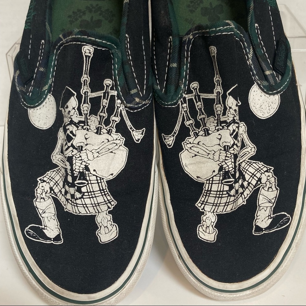 Mens SZ 6  Dropkick Murphy Vans Skater Shoes Off-the-wall SZ 7.5  Womens
